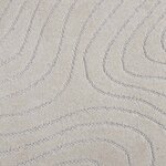 vidaXL Tapis de surface Rond HUARTE Crème Ø 200 CM Polyester