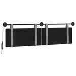 vidaXL Tête de lit suspendue Avec lumière LED Gris clair Tissu