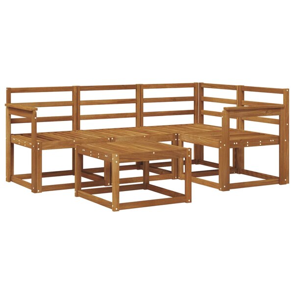 vidaXL Ensemble de canapés d'extérieur 5 Pièces Naturel