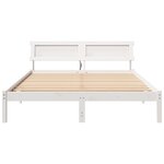 vidaXL Cadre de lit Blanc 150 x 200 cm Bois massif en pin