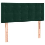 vidaXL Sommier à lattes de lit et matelas Vert foncé 80x200 cm Velours