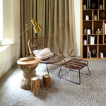 Tapis laine texturé marron - 170 x 240 cm