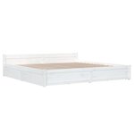 vidaXL Cadre de lit sans matelas avec tiroirs blanc 200x200 cm