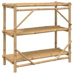 vidaXL Étagère à 3 niveaux 100x40x90 cm bambou