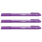 Stylo feutre pointMax pointe moyenne 0.8mm lilas x 3 STABILO