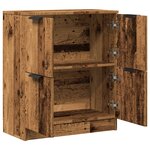 vidaXL Buffet vieux bois 60x30x70 cm bois d'ingénierie
