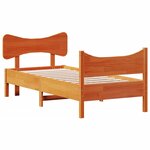 vidaXL Cadre de lit sans matelas cire marron 100x200cm bois pin massif