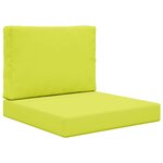 vidaXL Coussin de canapé d'extérieur 2 Pièces Vert Polyester