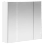 vidaXL Armoire Miroir de Salle de Bain Blanc 63 5 x 15 5 x 60 5 cm