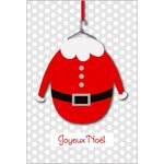 Carte de voeux costume de père noël - draeger paris