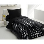 Parure de couette microfibre Steevy - 1 housse de couette 140 x 200 cm + 1 taie 63 x 63 cm
