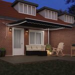 vidaXL Auvent Rétractable Noir 400 × 300 cm Polyester et métal