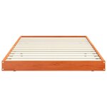 vidaXL Cadre de lit Cire marron 90 x 200 cm Bois de pin massif