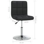 vidaXL Chaise à manger Noir Similicuir