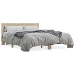vidaXL Cadre de lit sans matelas chêne sonoma 150x200 cm