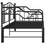 vidaXL Cadre de canapé-lit extensible sans matelas Noir Métal 90x200cm