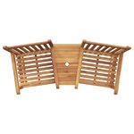 vidaXL Chaises de Jardin Marron 152 x 63 x 89 cm Bois de teck solide
