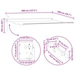 vidaXL Cadre de store rétractable électrique Blanc 4 x 2 m Aluminium