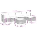vidaXL Salon de jardin avec coussins 6 Pièces beige résine tressée