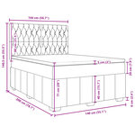vidaXL Sommier à lattes de lit avec matelas Crème 140x200 cm Tissu