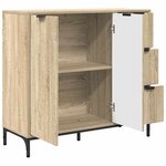 vidaXL Buffet Chêne Sonoma 89 5 x 33 x 82 cm Bois d'ingénierie
