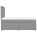 vidaXL Sommier à lattes de lit avec matelas Gris clair 120x200cm Tissu