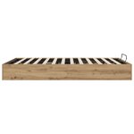 vidaXL Cadre de lit ottoman avec stockage Chêne artisanal 135 x 190 cm