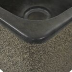 vidaXL Évier 30x30x15 cm Pierre de rivière Noir