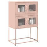 vidaXL Buffet haut rose 68x39x107 cm acier