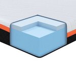 vidaXL Matelas Blanc  Gris 80 x 160 cm Mousse