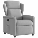 vidaXL Fauteuil inclinable électrique gris nuage tissu