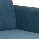 vidaXL Canapé à 2 places Bleu 120 cm Velours