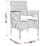 vidaXL Ensemble à manger de jardin 5 Pièces Rotin verre trempé Beige