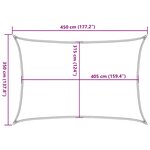 vidaXL Voile d'ombrage 160 g/m² Taupe 3 5x4 5 m PEHD