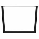 vidaXL Pieds de table à manger en forme de V  3 pièces  noir  100 x (72-73 3) cm  acier