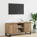 vidaXL Meuble TV Chêne artisanal 104 x 35 x 50 cm Bois d'ingénierie