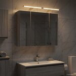 vidaXL Armoire Miroir de Salle de Bain Gris Sonoma 60 x 14 5 x 50 cm