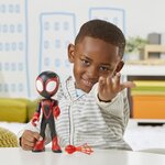 Marvel spidey and his amazing friends - figurine miles morales : spider-man format géant pour enfants a partir de 3 ans