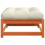vidaXL Repose-pied de jardin avec coussin bois massif de pin