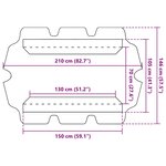 vidaXL Toit de rechange de balançoire crème 150/130x105/70 cm