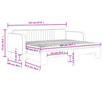 vidaXL Lit de jour avec gigogne et matelas vert foncé 90x200cm velours