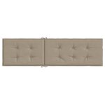 vidaXL Coussin de chaise de terrasse taupe (75+105)x50x4 cm