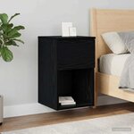 vidaXL Armoire de lit 2 Pièces Chêne noir 29 x 31 5 x 49 cm