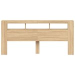 vidaXL Tête de lit à LED chêne sonoma 220x18 5x103 5cm bois ingénierie