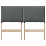 vidaXL Tête de lit capitonnée Gris foncé 135 cm Pin massif