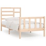 vidaXL Cadre de lit Bois de pin solide 90x200 cm
