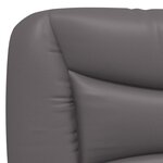 vidaXL Lit avec matelas gris 90x190 cm similicuir