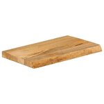 vidaXL Dessus de table à bord vivant 50x40x2 5 cm bois massif manguier