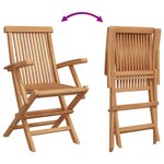vidaXL Ensemble de salle à manger pour jardin 3 Pièces Marron