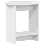 vidaXL Table d'appoint Blanc brillant 50 x 39 5 x 55 cm